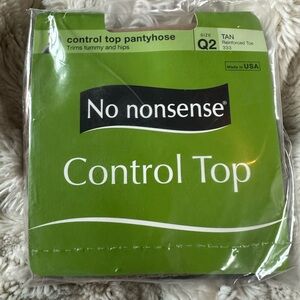 No Nonsense Control Top Pantyhose 333 Reinforced Toe Tan Q2